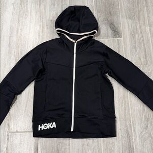 Hoka One One Black hoodie with zipper size small worn twice